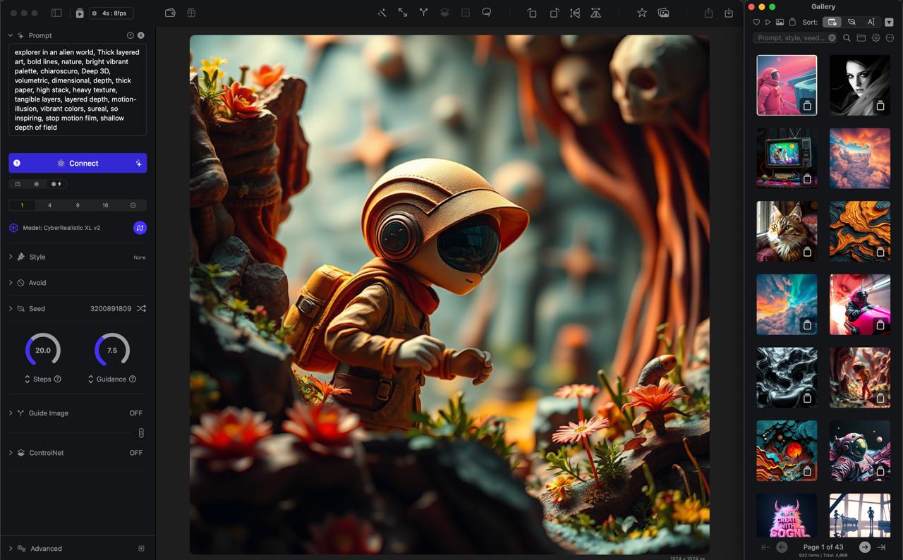 Sogni AI Image Generation Tool for Mac Desktop